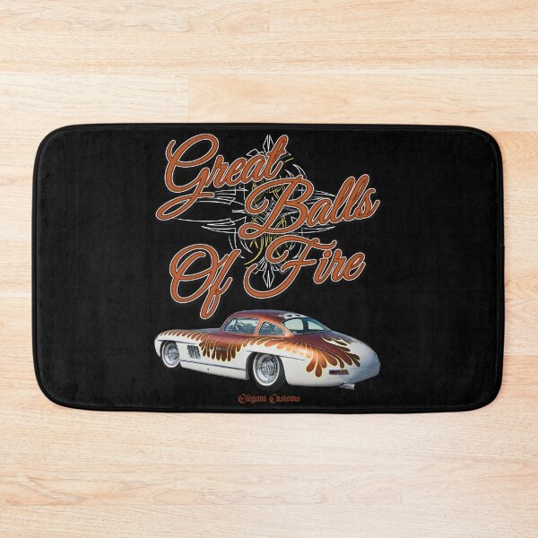 Item preview, 1955 Mercedes Bens 300SL Gullwing Great Balls of Fire with text - Lowrider, Kustom, Hot Rod, Muscle Car designed and sold by Elegant Customs.