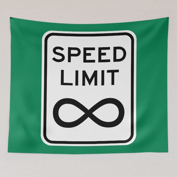 Item preview, Speed Limit Infinity Sign designed and sold by Karate Octopus.