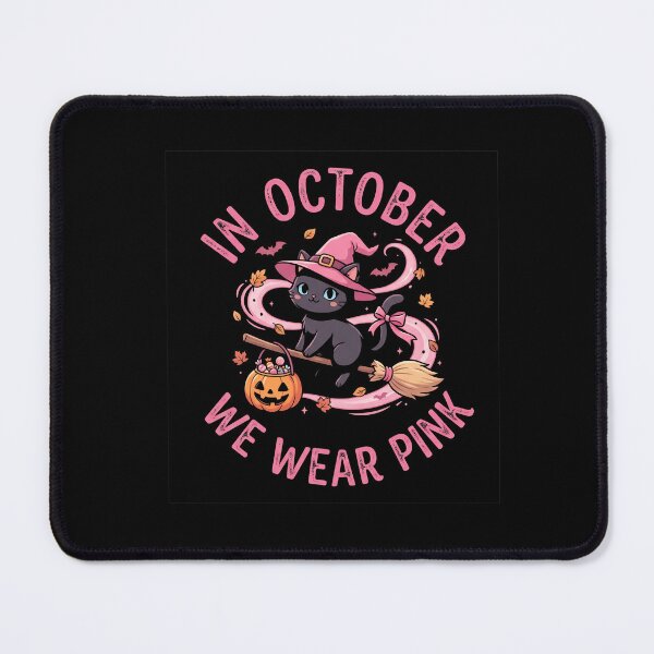 Item preview, In October We Wear Pink Chat Noir Sorcière Octobre Rose designed and sold by MizoX7.