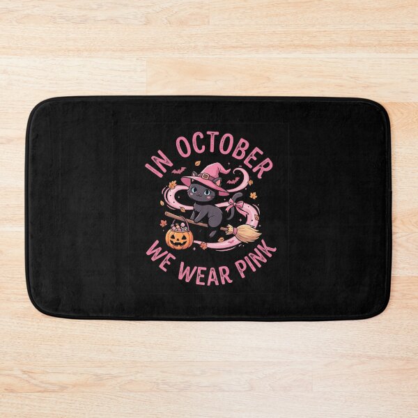 Item preview, In October We Wear Pink Chat Noir Sorcière Octobre Rose designed and sold by MizoX7.