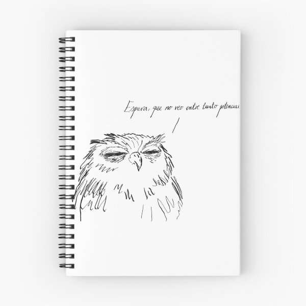 Item preview, Sleepy Owl Sketch Funny Spanish Quote designed and sold by Merrick-Voss.