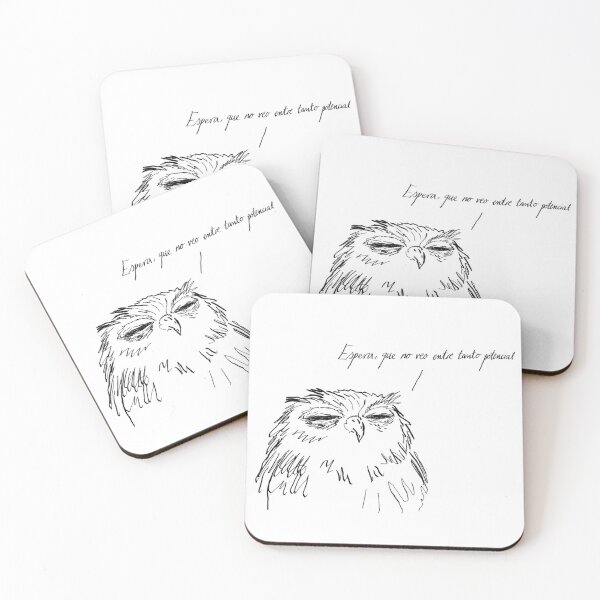 Item preview, Sleepy Owl Sketch Funny Spanish Quote designed and sold by Merrick-Voss.