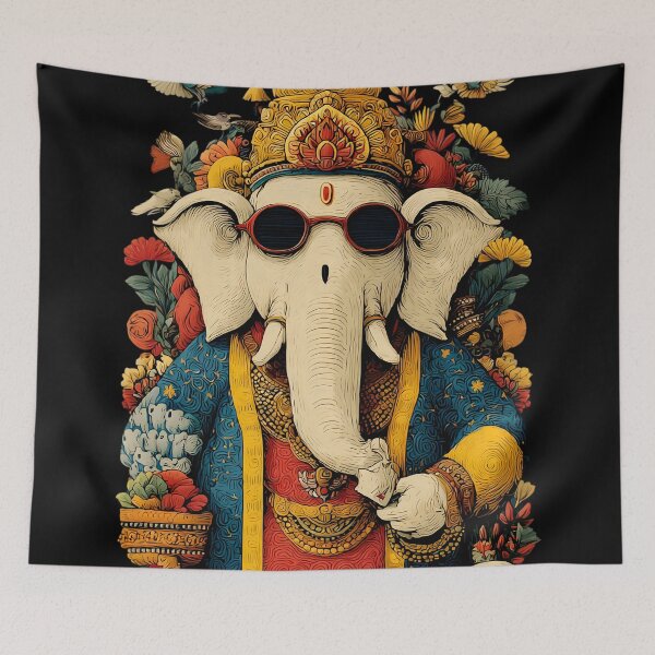 Item preview, Cool Elephant Halloween Pumpkin Skull Red Glasses Pop Art designed and sold by PANNARUK THAILAND.