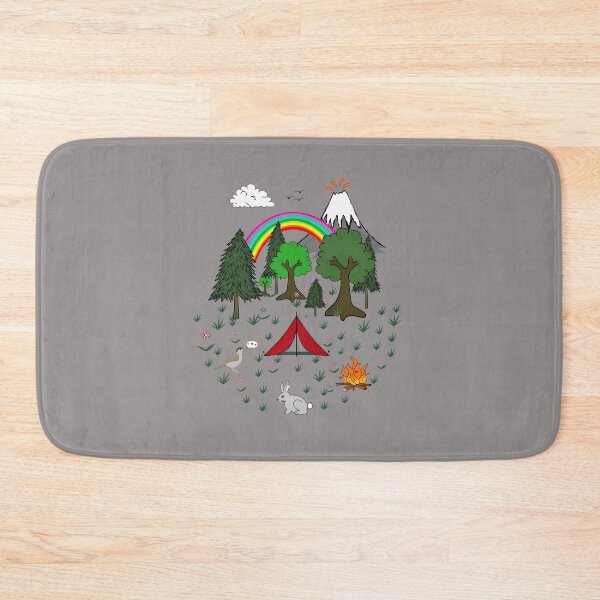 Item preview, Cute Camping Scene with Rainbow and Volcano-20 designed and sold by KatharinaWegene.