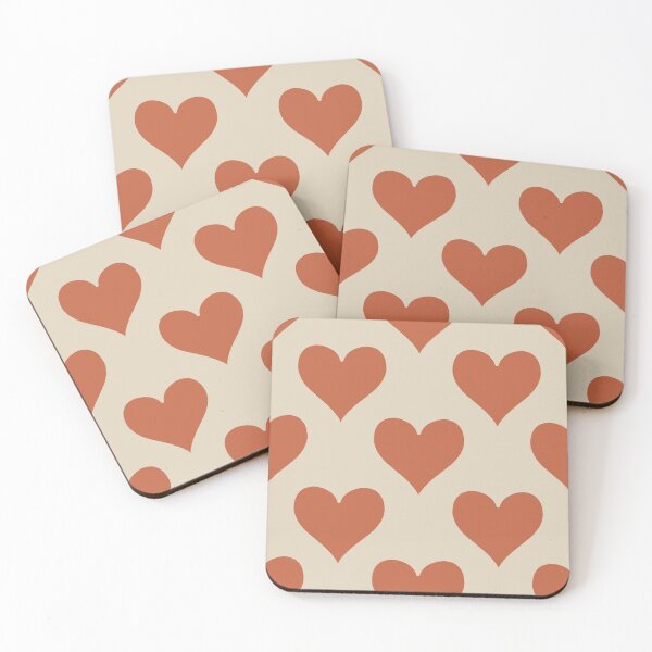 Item preview, XL large Terracotta Hearts Playing Card Suit Boho Love Pattern designed and sold by DColourMuse.