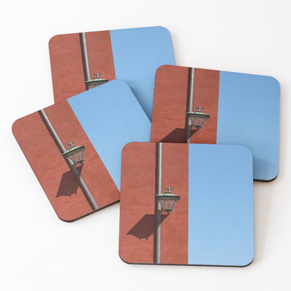 Item preview, Red wall with a lamp designed and sold by MartheCohen.
