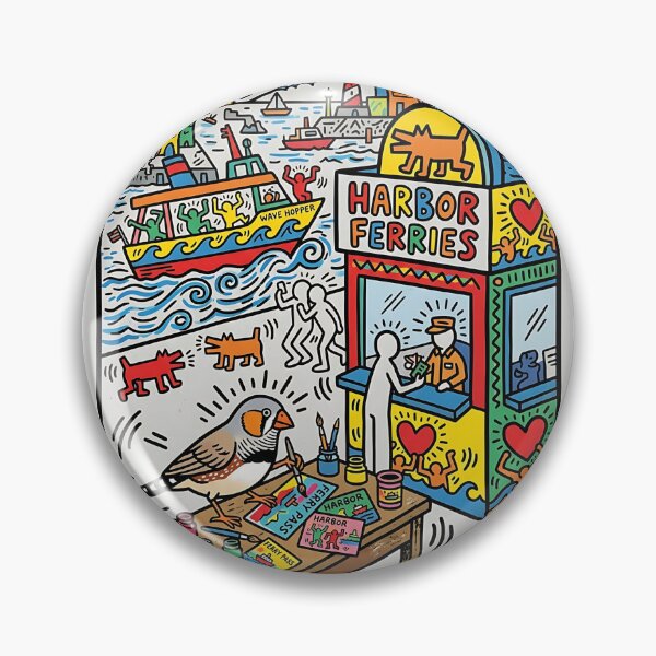 Item preview, Zebra Finch Ferry Ticket Illustrator designed and sold by PictoVibe.
