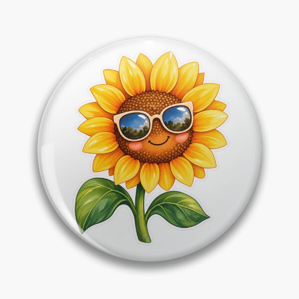 Item preview, Happy Sunflower Wearing Cool Sunglasses designed and sold by Sari Ramayani.