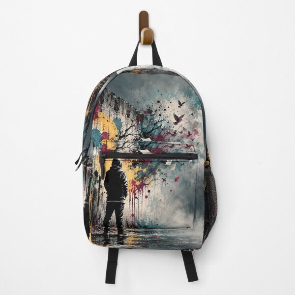Item preview, Hooded Figure Between Graffiti and Dreams designed and sold by Qenlo.