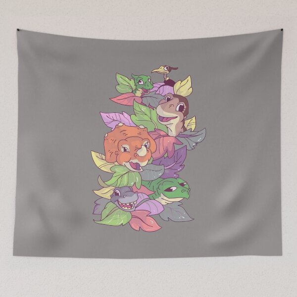Item preview, Cute Dino Friends Leaf Stack Vintage Movie-24 designed and sold by KatharinaWegene.