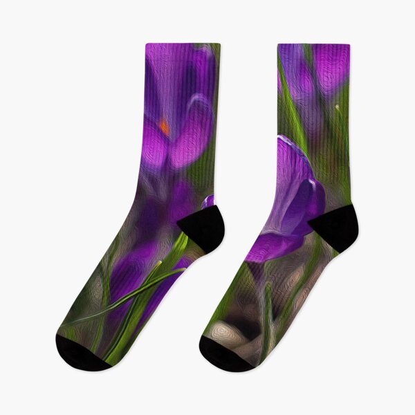 Item preview, Blooming crocuses with a painted effect designed and sold by yuretzius.