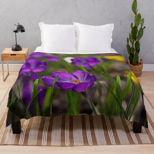 Item preview, Blooming crocuses with a painted effect designed and sold by yuretzius.