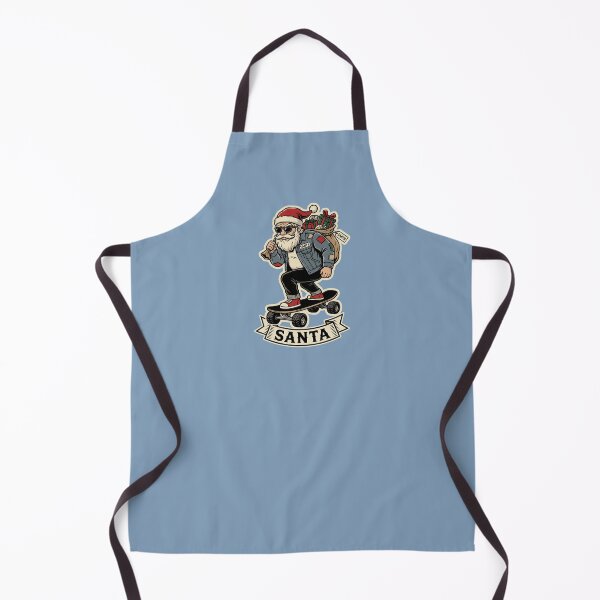 Item preview, Cool Skater Santa Riding Skateboard Denim Jacket Christmas Graphic designed and sold by KiwiRider.