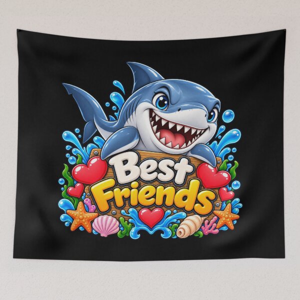 Item preview, Best Friends Shark – Cute Kawaii Shark Ocean Friendship designed and sold by aventi24.