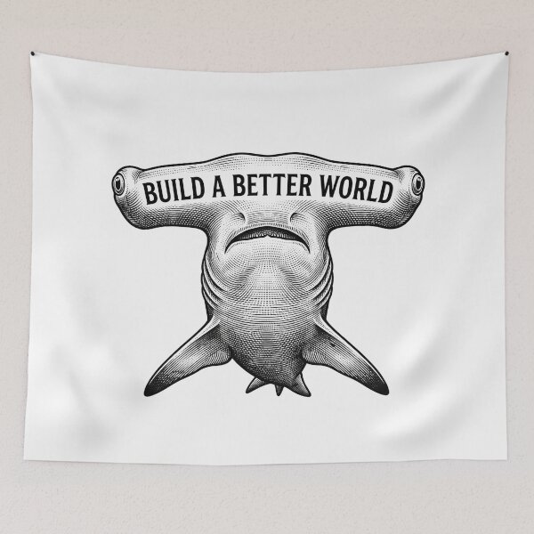 Item preview, Build A Better World Hammerhead Shark    designed and sold by Owcomm.