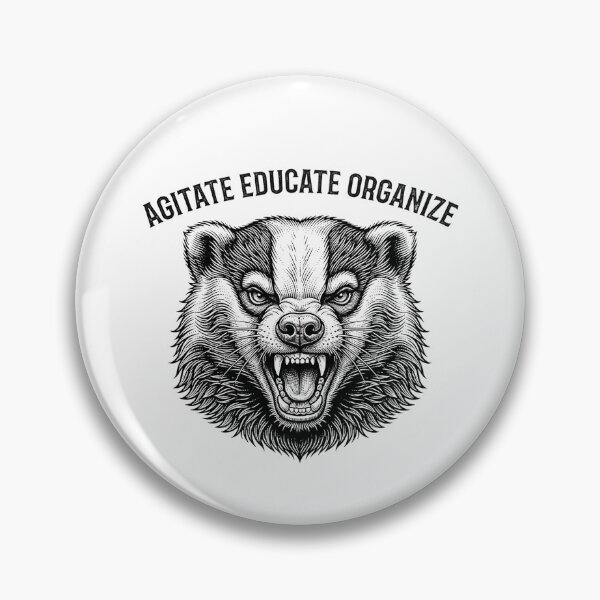 Item preview, Agitate Educate Organize Socialist Wolverine Head    designed and sold by Owcomm.