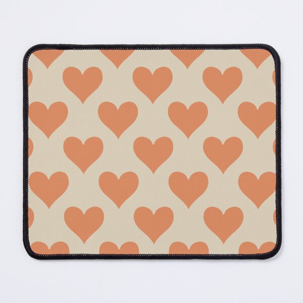 Item preview, large Peach Coral Heart Suit Pattern Soft Retro Love designed and sold by DColourMuse.