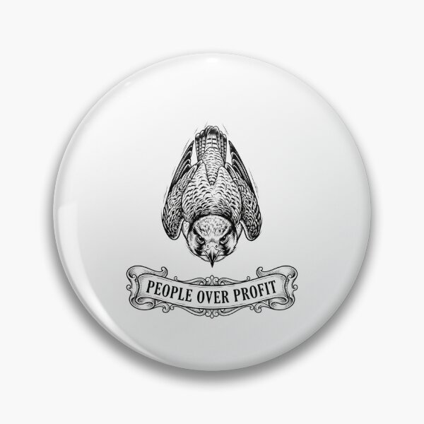 Item preview, People Over Profit Falcon Banner Vintage Engraving designed and sold by Owcomm.