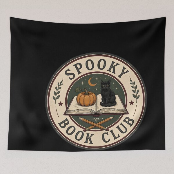 Item preview, Spooky Book Club Vintage Library Teacher Reading designed and sold by LiviuGligoros.