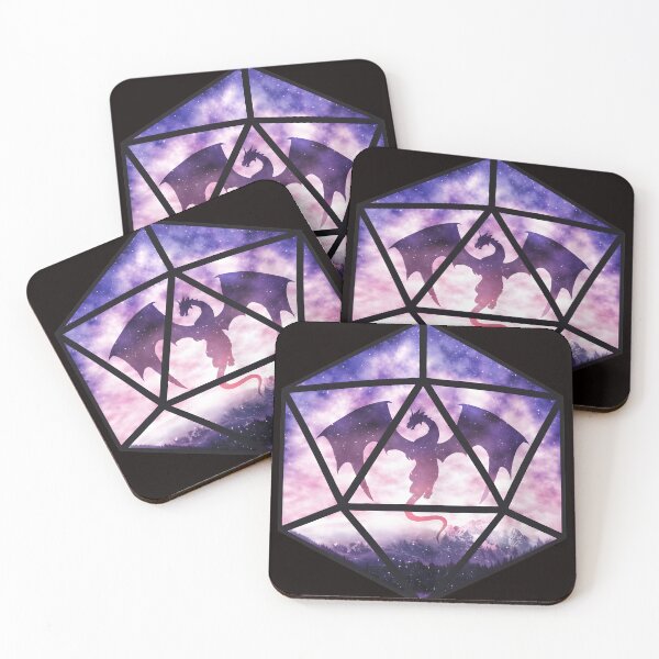 Item preview, Cosmic Dragon D20 Nebula Fantasy Art designed and sold by LookaaL.