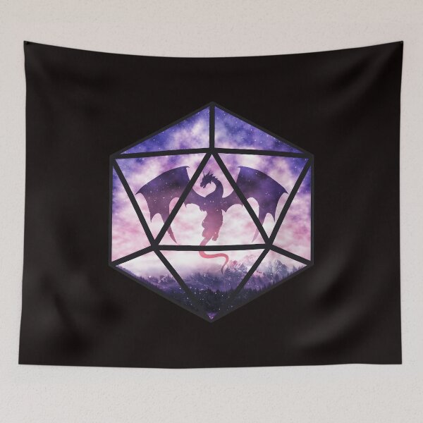 Item preview, Cosmic Dragon D20 Nebula Fantasy Art designed and sold by LookaaL.