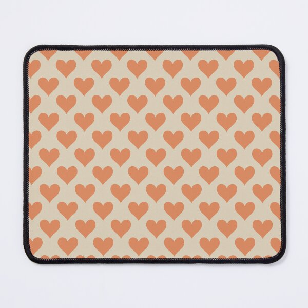 Item preview, Medium Peach Coral Heart Suit Pattern Soft Retro Love designed and sold by DColourMuse.