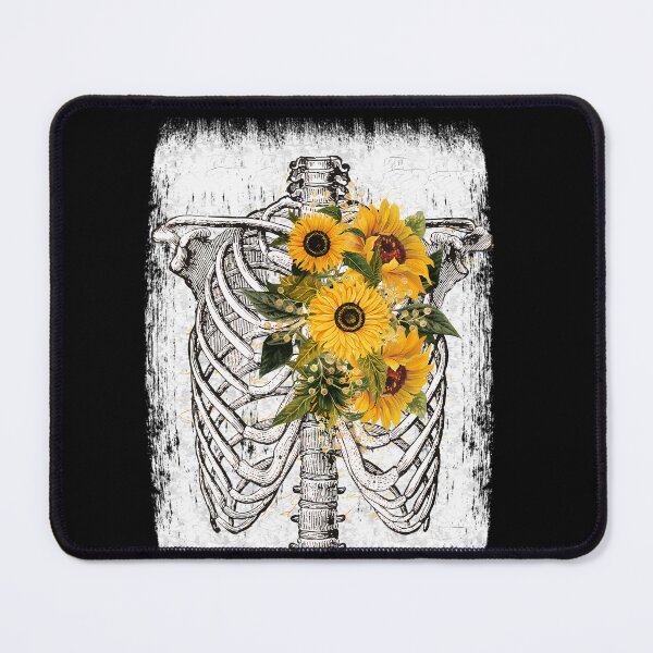 Item preview, Anatomy Skeleton Ribcage With Yellow Sunflowers designed and sold by JeannetteJGray.