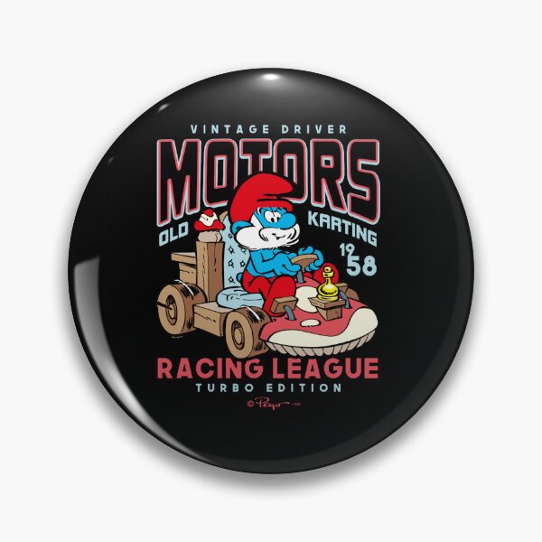Item preview, The Smurfs Vintage Driver Motors Old Karting Papa Smurf Logo Essential designed and sold by circliqueart.