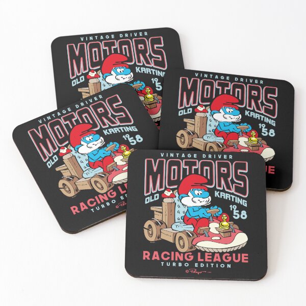Item preview, The Smurfs Vintage Driver Motors Old Karting Papa Smurf Logo Essential designed and sold by circliqueart.