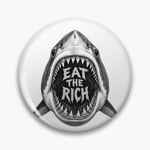 Item preview, Eat The Rich Shark Open Mouth Graphic    designed and sold by Owcomm.