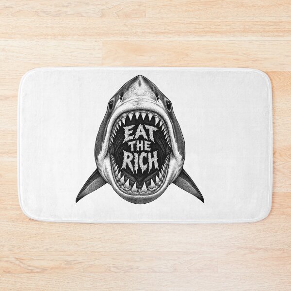Item preview, Eat The Rich Shark Open Mouth Graphic    designed and sold by Owcomm.