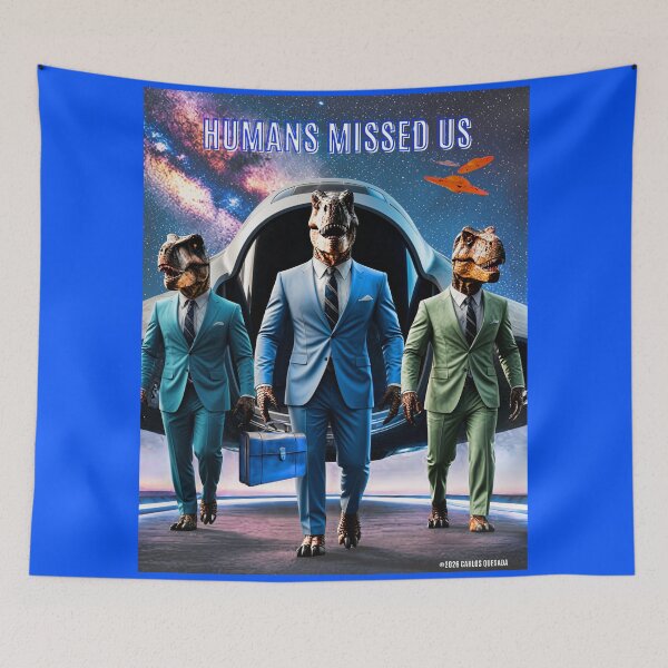 Item preview, HUMANS MISSED US -DINOSAUR HUMOR designed and sold by charlesjewel.