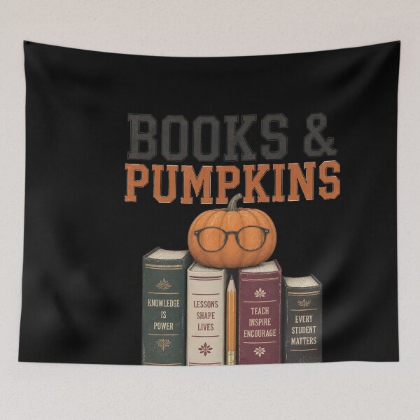 Item preview, Books And Pumpkins Autumn Classroom Library Teacher designed and sold by LiviuGligoros.