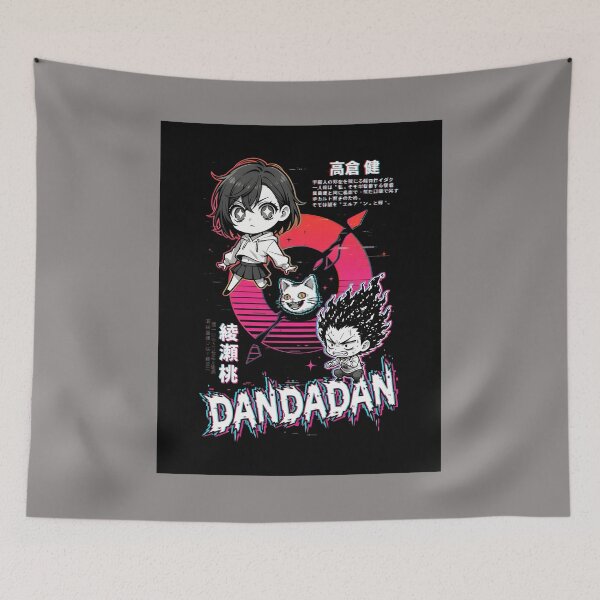 Item preview, DANDADAN Momo & Okarun Retro Sunset Tee-63 designed and sold by NicoleRuhrmann.