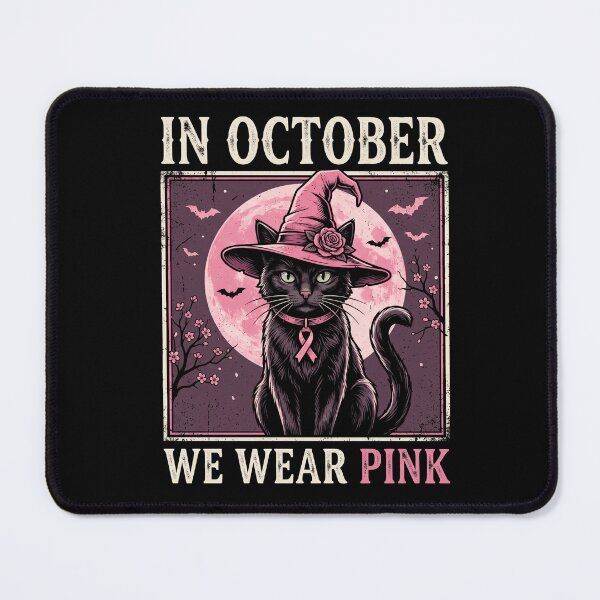 Item preview, In October We Wear Pink Chat Noir Chapeau De Sorcière designed and sold by MizoX7.