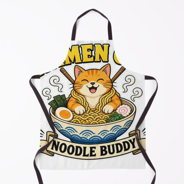 Item preview, Ramen Cat Noodle Buddy — Funny Japanese Food Cartoon Sticker designed and sold by GSideArtStore.