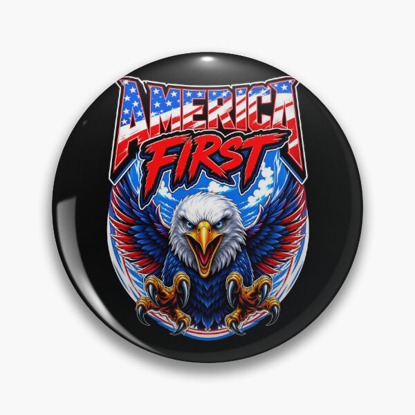 Item preview, America First Eagle – American Flag Bald Eagle Patriotic USA Design designed and sold by WLHmedia.com .