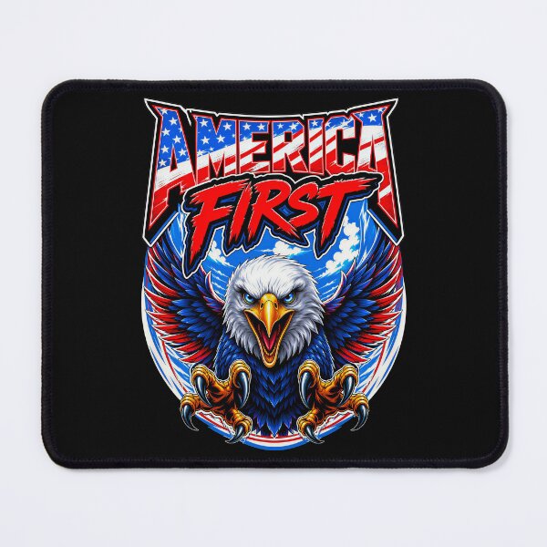 Item preview, America First Eagle – American Flag Bald Eagle Patriotic USA Design designed and sold by WLHmedia.com .