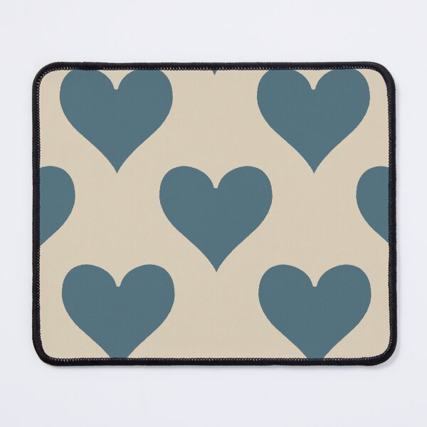 Item preview, XL large Dusty Slate Blue Playing Card Hearts Calm Pattern designed and sold by DColourMuse.
