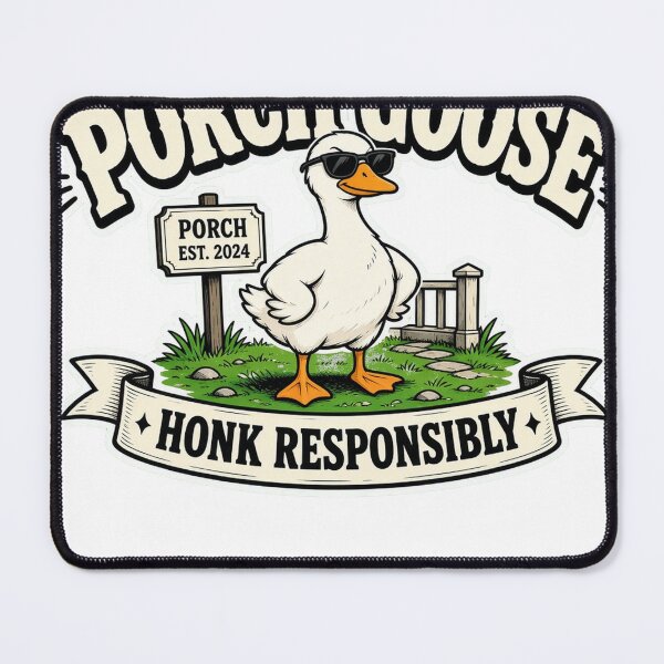 Item preview, Porch Goose Honk Responsibly — Funny Cottagecore Goose Cartoon Sticker designed and sold by GSideArtStore.