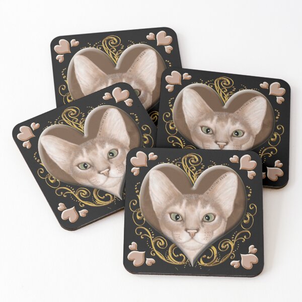 Item preview, Abyssinian Cat Heart designed and sold by artmuvz.
