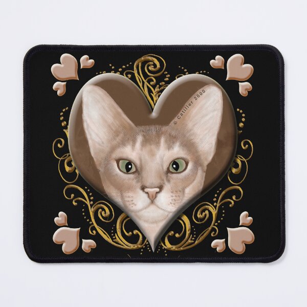 Item preview, Abyssinian Cat Heart designed and sold by artmuvz.