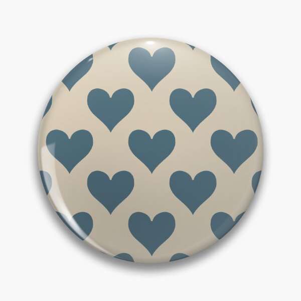 Item preview, large Dusty Slate Blue Playing Card Hearts Calm Pattern designed and sold by DColourMuse.