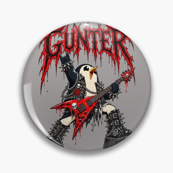 Item preview, Gunter – Penguin Metal Guitarist designed and sold by VIC ART.