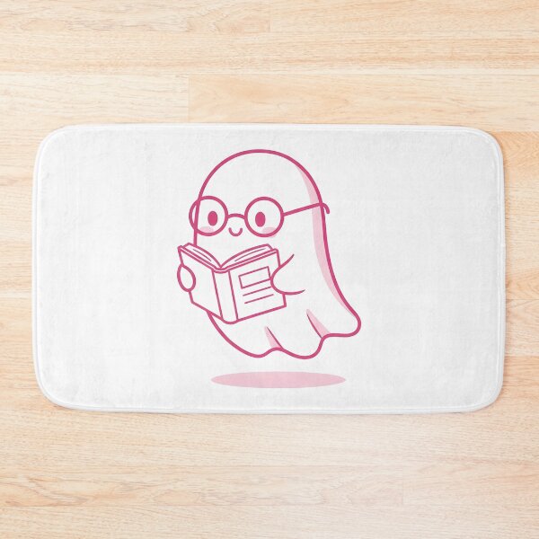 Item preview, Minimal Ghost Reading Book – Cute Pink Spooky Academic Art Essential designed and sold by kyrartbt.