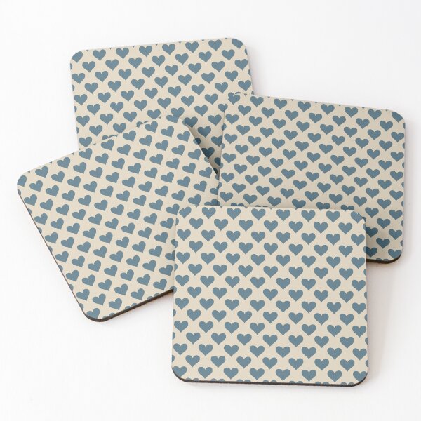 Item preview, Medium Dusty Slate Blue Playing Card Hearts Calm Pattern designed and sold by DColourMuse.