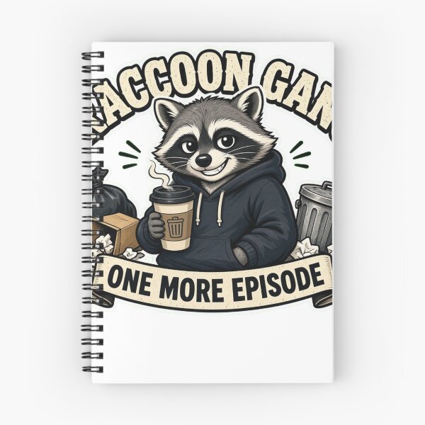 Item preview, Raccoon Gang One More Episode — Funny Trash Panda Cartoon Sticker designed and sold by GSideArtStore.