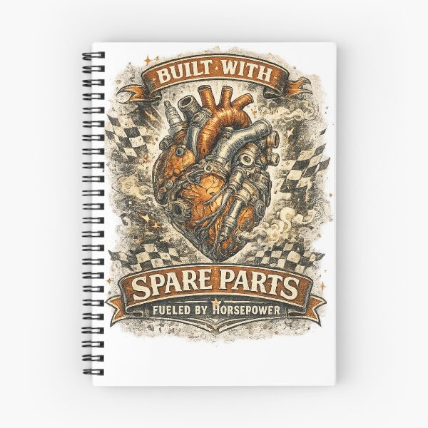 Item preview, Built With Spare Parts Fueled by Horsepower Mechanic Racing Heart Art designed and sold by inkoutninja.