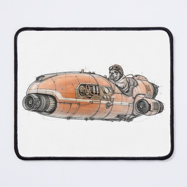 Item preview, Bulldog Pilot in a Steampunk Hovercraft designed and sold by Russell Thorne.