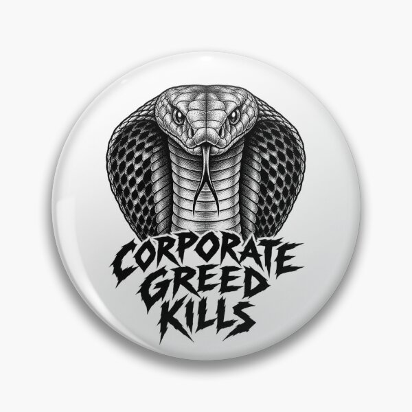 Item preview, Corporate Greed Kills Snake Socialist Rebel T Shirt    designed and sold by Owcomm.